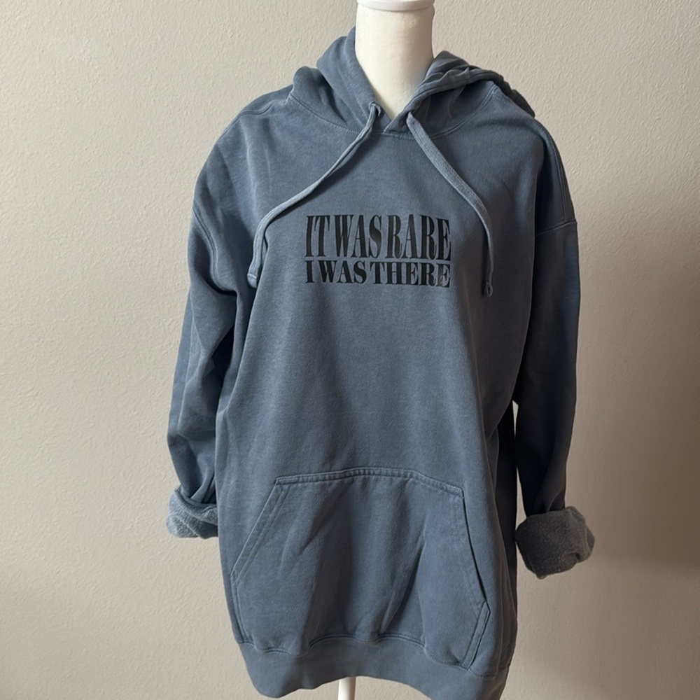 Blue Crewneck Hoodie Eras Tour | It Was Rare I Was There | Handmade | Size Large